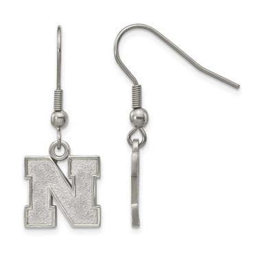 Image of Stainless Steel LogoArt University of Nebraska Dangle Earrings