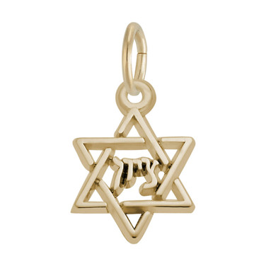 Image of Star Of David Mazel Tov Charm (Choose Metal) by Rembrandt