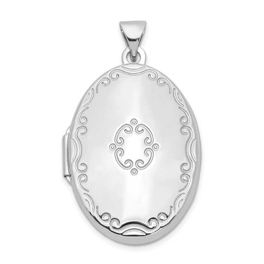 Image of Sterling Silver 29mm Oval Locket Pendant