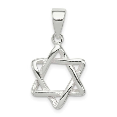 Image of Sterling Silver 3-D Star Of David Pendant