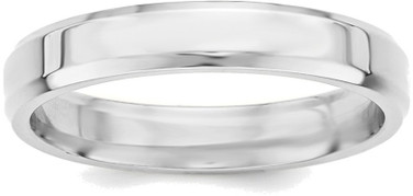 Sterling Silver 4mm Bevel Edge Band Ring