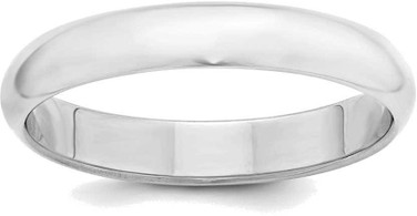 Image of Sterling Silver 4mm Half-Round Band Ring