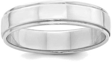 Image of Sterling Silver 5mm Flat w/ Step Edge Band Ring