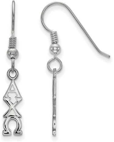 Image of Sterling Silver Alpha Chi Omega Small Dangle Earrings by LogoArt