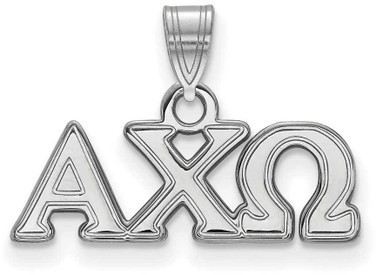 Image of Sterling Silver Alpha Chi Omega Small Pendant by LogoArt (SS002ACO)