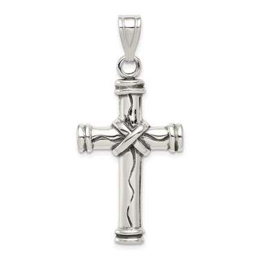 Image of Sterling Silver Antiqued Cross Pendant QC3253
