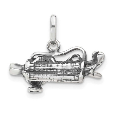 Image of Sterling Silver Antiqued Golf Bag Pendant
