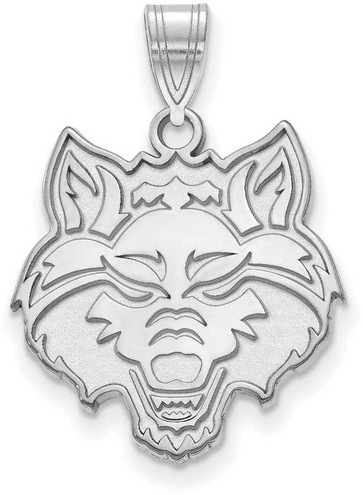 Image of Sterling Silver Arkansas State University Large Pendant by LogoArt (SS002ASU)