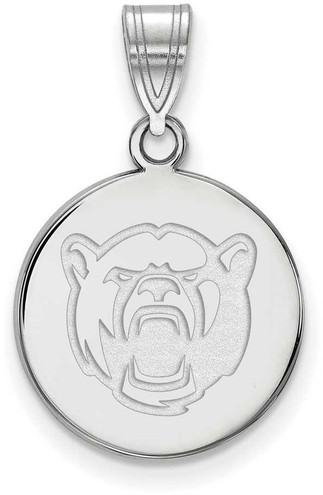 Image of Sterling Silver Baylor University Medium Disc Pendant by LogoArt (SS045BU) Image of Sterling Silver Baylor University Medium Disc Pendant by LogoArt (SS045BU)