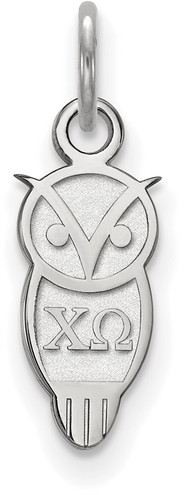 Sterling Silver Chi Omega X-Small Pendant by LogoArt (SS034CHO)