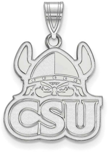 Image of Sterling Silver Cleveland State University Large Pendant by LogoArt