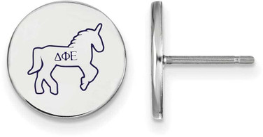 Image of Sterling Silver Delta Phi Epsilon Enamel Post Earrings by LogoArt (SS047DPH) Image of Sterling Silver Delta Phi Epsilon Enamel Post Earrings by LogoArt (SS047DPH)