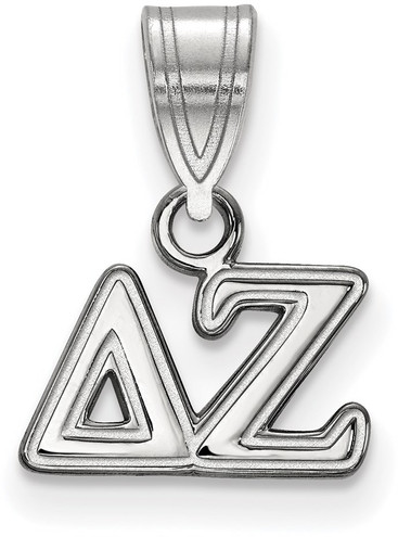 Sterling Silver Delta Zeta Small Pendant by LogoArt (SS002DZ)