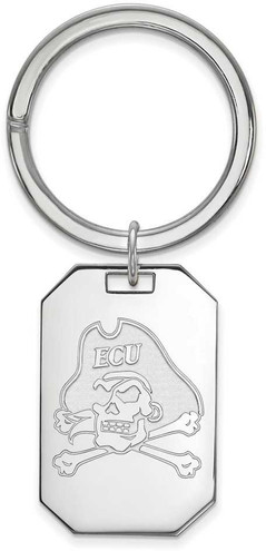Image of Sterling Silver East Carolina University Key Chain by LogoArt