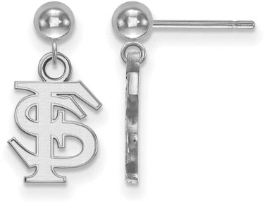 Image of Sterling Silver Florida State University Earrings Dangle Ball by LogoArt