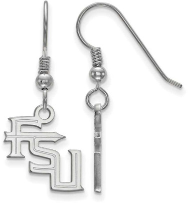Image of Sterling Silver Florida State University Small Dangle Earrings LogoArt SS063FSU
