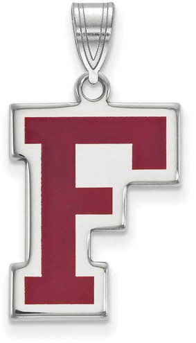 Image of Sterling Silver Fordham University Enamel Large Pendant by LogoArt
