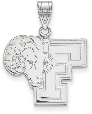 Image of Sterling Silver Fordham University Large Pendant by LogoArt (SS002FOU)