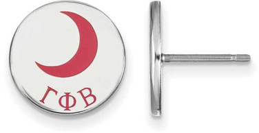 Image of Sterling Silver Gamma Phi Beta Enamel Post Earrings by LogoArt (SS047GPB) Image of Sterling Silver Gamma Phi Beta Enamel Post Earrings by LogoArt (SS047GPB)