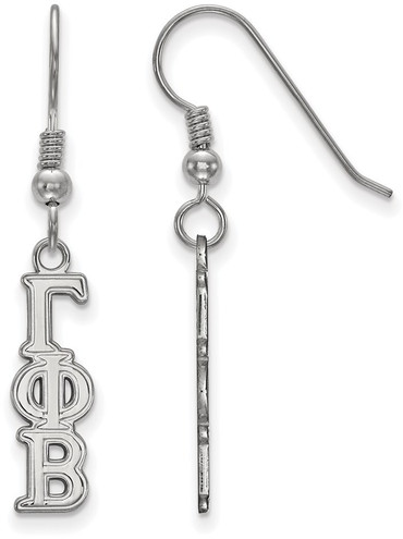 Sterling Silver Gamma Phi Beta Small Dangle Earrings by LogoArt