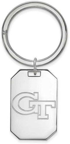 Image of Sterling Silver Georgia Institute of Technology Key Chain by LogoArt