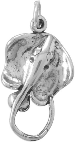 Image of Sterling Silver Gliding Stingray Charm