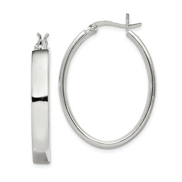Image of 33mm Sterling Silver Hoop Earrings QE3681