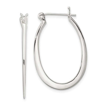 Image of 32mm Sterling Silver Hoop Earrings QE3773