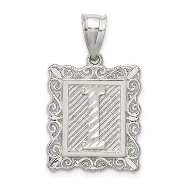 Image of Sterling Silver Initial I Pendant QC2770I Image of Sterling Silver Initial I Pendant QC2770I