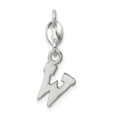 Image of Sterling Silver Initial W Pendant QC6513W Image of Sterling Silver Initial W Pendant QC6513W
