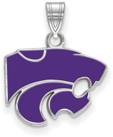 Image of Sterling Silver Kansas State University Small Enamel Pendant by LogoArt