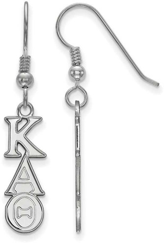 Image of Sterling Silver Kappa Alpha Theta Dangle Medium Earrings by LogoArt