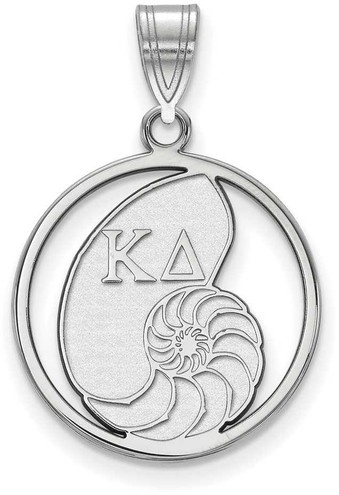Image of Sterling Silver Kappa Delta Small Circle Pendant by LogoArt (SS041KD)