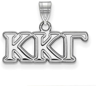 Image of Sterling Silver Kappa Kappa Gamma Small Pendant by LogoArt (SS002KKG)