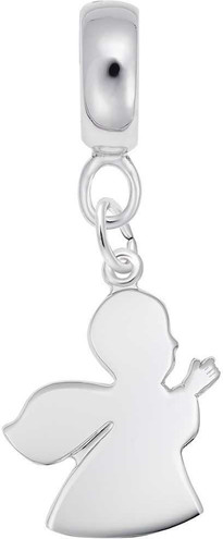 Image of Sterling Silver Large Angel CharmDrop Bead Charm by Rembrandt Image of Sterling Silver Large Angel CharmDrop Bead Charm by Rembrandt