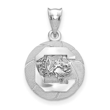 Image of Sterling Silver LogoArt The University of South Carolina Basketball Pendant