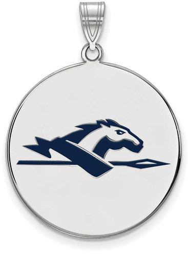 Image of Sterling Silver Longwood University XL Enamel Disc Pendant by LogoArt