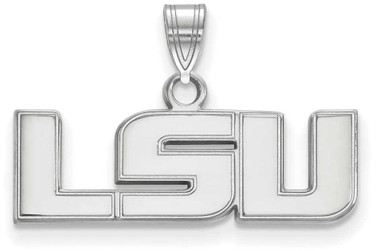 Image of Sterling Silver Louisiana State University Small Pendant by LogoArt (SS002LSU)