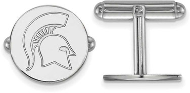 Image of Sterling Silver Michigan State University Cuff Links by LogoArt (SS053MIS) Image of Sterling Silver Michigan State University Cuff Links by LogoArt (SS053MIS)
