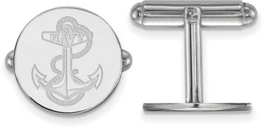 Image of Sterling Silver Navy Cuff Links by LogoArt (SS025USN)