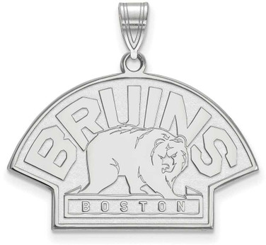 Image of Sterling Silver NHL Boston Bruins Large Pendant by LogoArt (SS040BRI)
