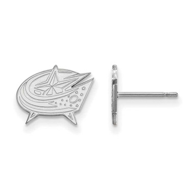 Image of Sterling Silver NHL LogoArt Columbus Blue Jackets XS Stud Earrings