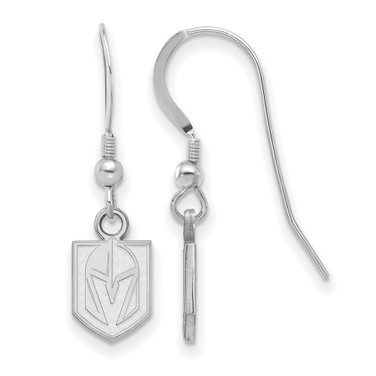 Sterling Silver NHL LogoArt Vegas Golden Knights XS Dangle Earrings Wire