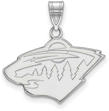 Image of Sterling Silver NHL Minnesota Wild Medium Pendant by LogoArt