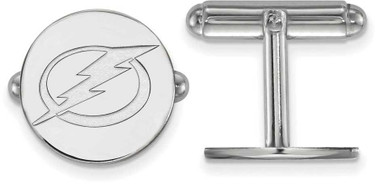 Image of Sterling Silver NHL Tampa Bay Lightning Cuff Links by LogoArt Image of Sterling Silver NHL Tampa Bay Lightning Cuff Links by LogoArt