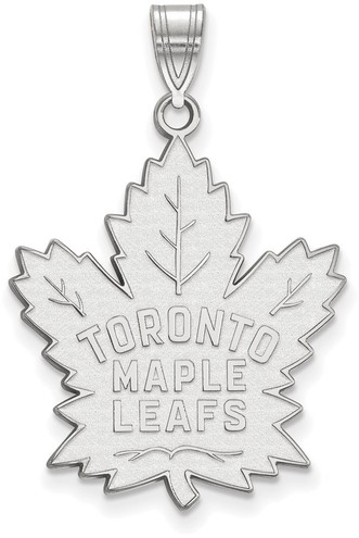 Sterling Silver NHL Toronto Maple Leafs XL Pendant by LogoArt