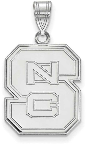 Image of Sterling Silver North Carolina State University Large Pendant LogoArt (SS004NCS) Image of Sterling Silver North Carolina State University Large Pendant LogoArt (SS004NCS)