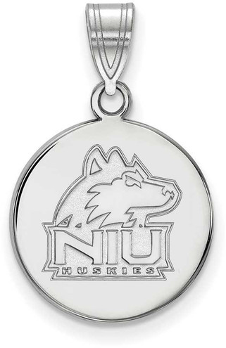 Image of Sterling Silver Northern Illinois University Medium Pendant LogoArt SS034NIU