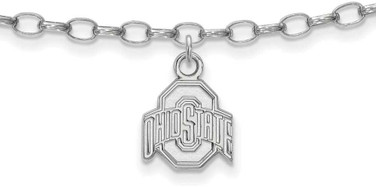 Image of Sterling Silver Ohio State University Anklet by LogoArt