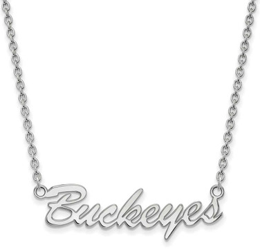 Image of Sterling Silver Ohio State University Medium Pendant by LogoArt (SS085OSU) Image of Sterling Silver Ohio State University Medium Pendant by LogoArt (SS085OSU)